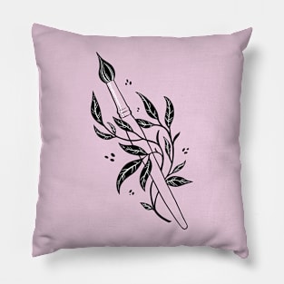 Paintbrush - Weapon of choice - on blush Pillow