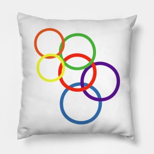 Rainbow Rings Pillow