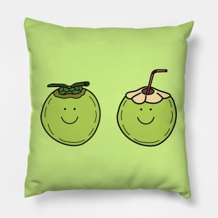 smiling fruit green coconut Pillow