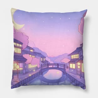 Japan blossom in pastel Pillow