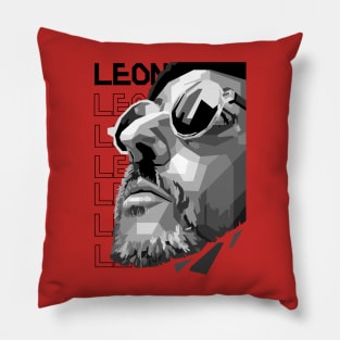 Leon The Professional WPAP Grayscale Pillow