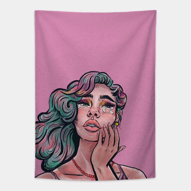 Crybaby Drama Queen Tapestry by JETBLACK369