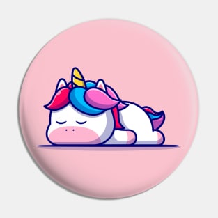 Cute Unicorn Sleeping Cartoon Pin