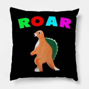 cute dinosaur backtoschool quote Colors Pillow