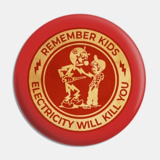 Remember Kids Red Art Pin