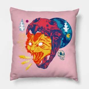 cat skull Pillow