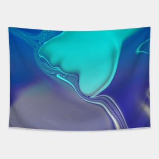 Abstract Blue Pattern Tapestry