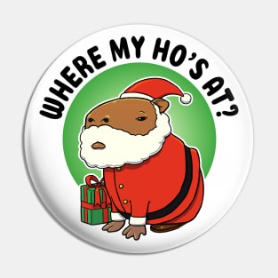 Where my ho's at Capybara Santa Pin