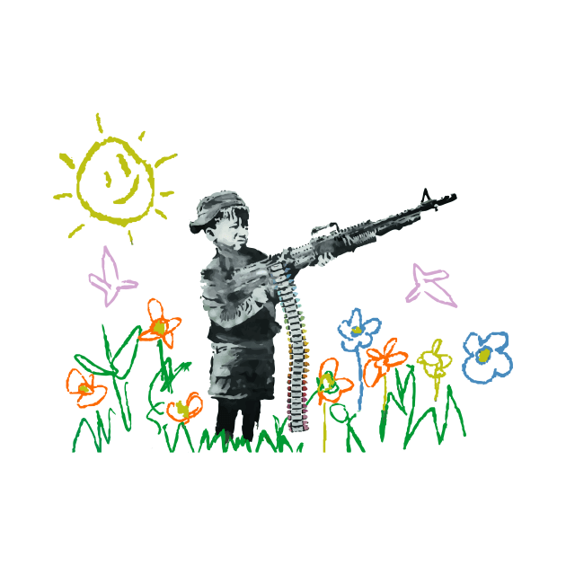 BANKSY Child Soldier by inkstyl