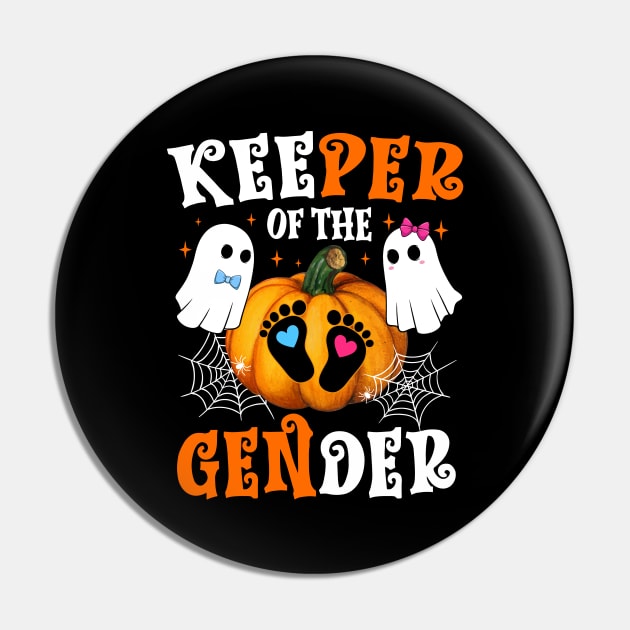 Keeper Of The Gender Reveal Baby Fall Halloween Thanksgiving Pin by antrazdixonlda