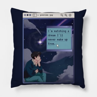 Anime Aesthetic Boy Night Quote Pillow