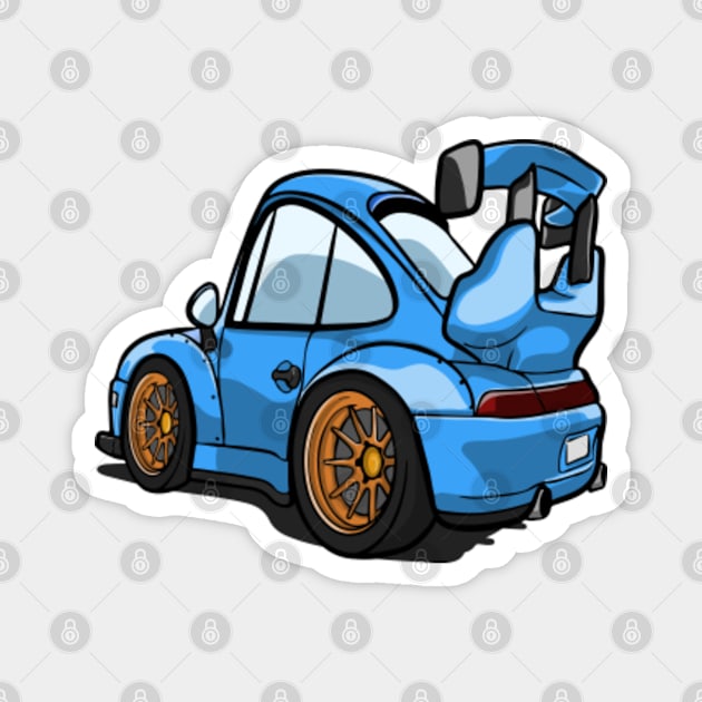 RWB Porsche Caricature Magnet by HSDESIGNS