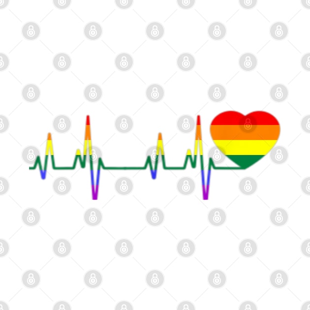 LGBT Heartbeat , Heartbeat lgbt , LGBT heartbeat LGBT rainbow heartbeat gay and lesbian pride , LBGT Gift Heartbeat Pride by hijazim681