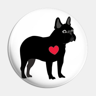 Black French Bulldog Pin