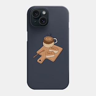 a cup of coffee and biscuit !! Phone Case