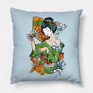 Geisha Koi Pillow