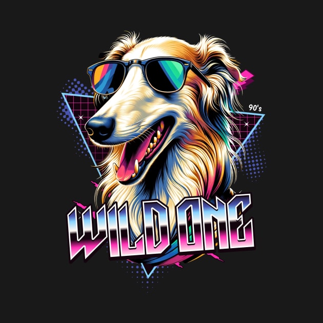 Wild One Borzoi Dog by Miami Neon Designs