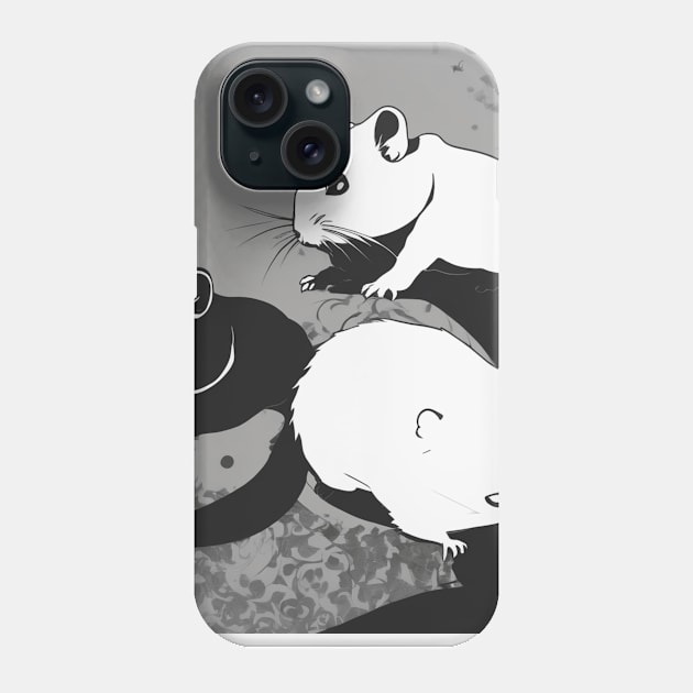 Hamsters Shadow Silhouette Anime Style Collection No. 29 Phone Case by cornelliusy