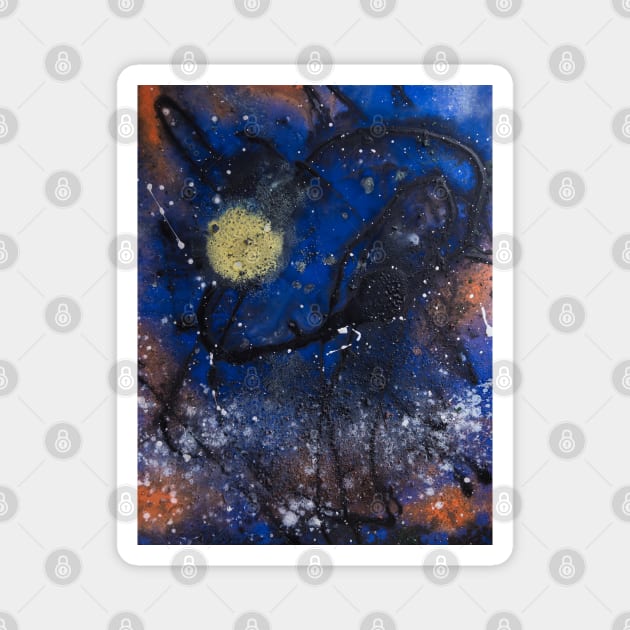 Abstract Fluid Space Painting Magnet by MihaiCotiga Art