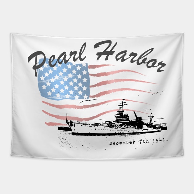 Pearl Harbor Remembrance Day Tapestry by FarStarDesigns