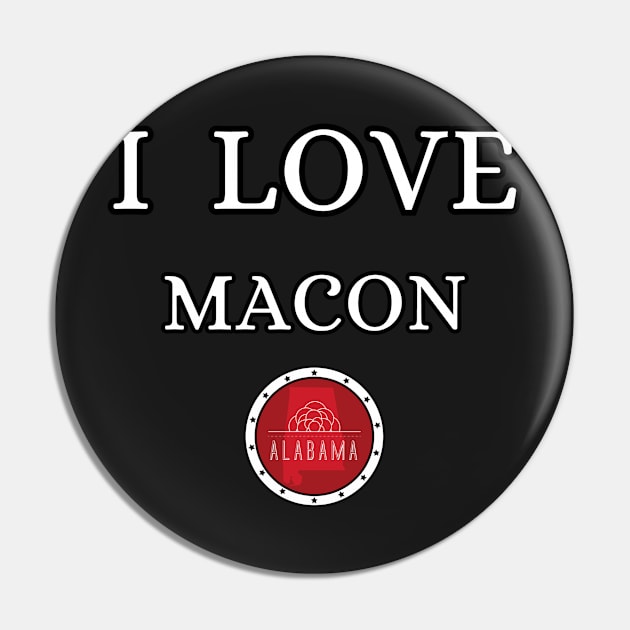 I LOVE MACON | Alabam county United state of america Pin by euror-design