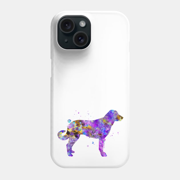 Anatolian Shepherd Dog Watercolor Painting Phone Case by Miao Miao Design