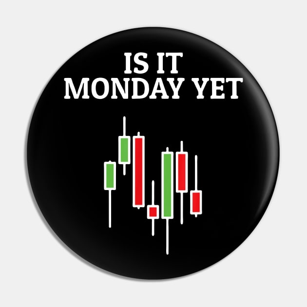 Is It Monday Yet Funny Stock Market Trader Pin by Kocekoceko