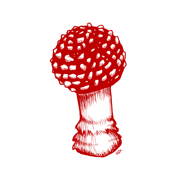 Amanita Muscaria in Red by RJKpoyp