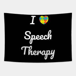Autism Awareness I Heart Love Speech Therapy Tapestry