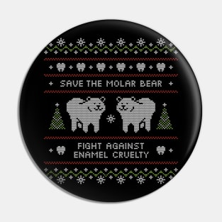 Ugly Christmas Sweater Molar Bear Dental T-Shirt Pin