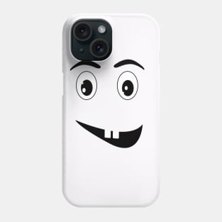 Black and white face cartoon Phone Case