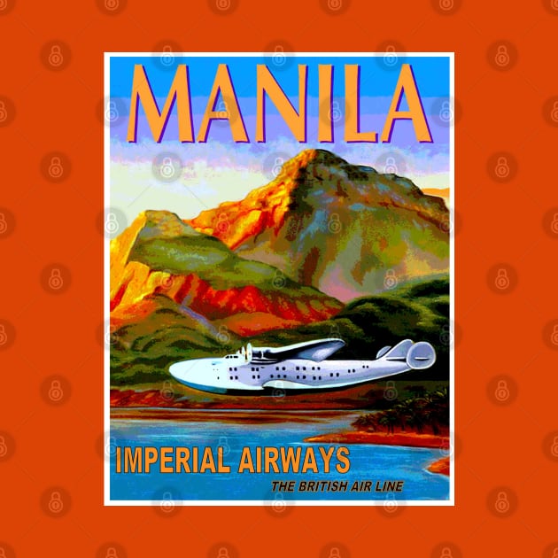 Imperial Airways Fly to Manila Advertising Print by posterbobs