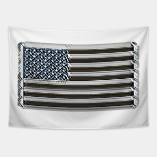 Metal Look American Flag Tapestry