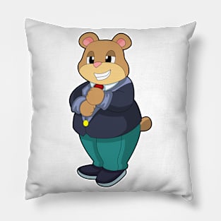 Bear as Groom with Suit Pillow