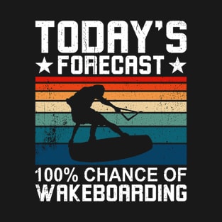 Wakeboard and Wakeboarding Forecast T-Shirt