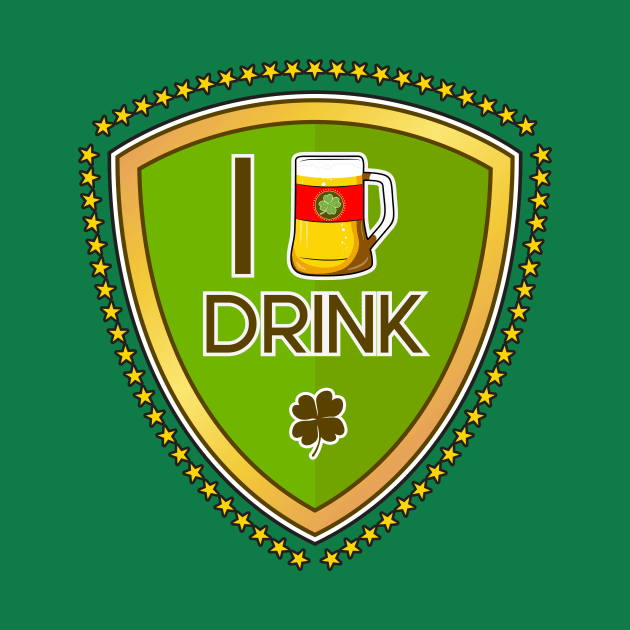 I Beer Drink by Drumsartco