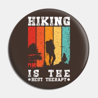 Hiking is the Best Therapy Pin