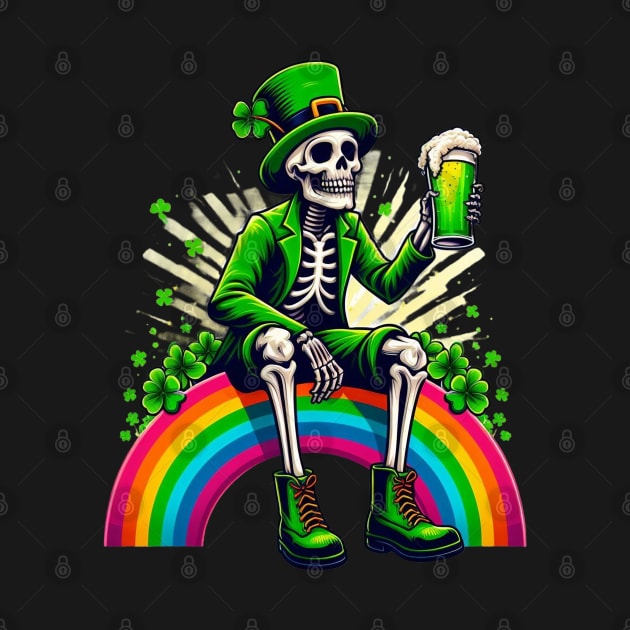 St Patricks Day 2024. Irish Skull Men by BukovskyART