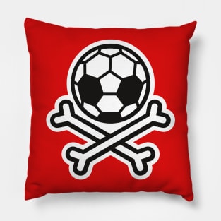 Soccer skull hooligan Pillow