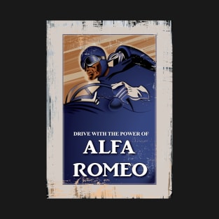 Alfa Romeo Vintage Poster Distressed type 1 T-Shirt