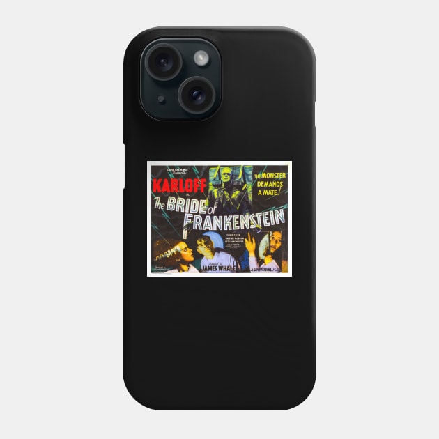 boris karloff bride of frankenstien Phone Case by UNDER THE QUARTER