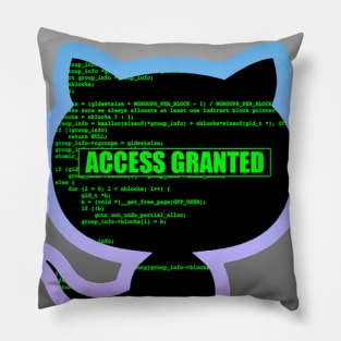 Git Hacker Kitty Pillow