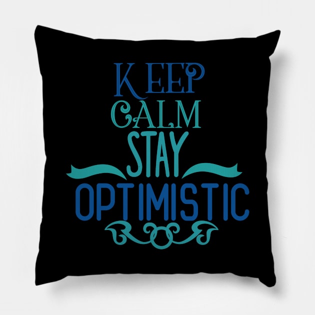 Motivational Keep Calm Stay Pillow by Usea Studio