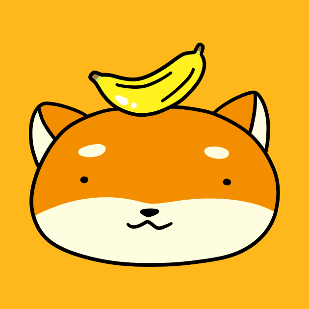 Banana Shiba Face by saradaboru