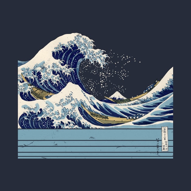 Hokusai Great Wave Vintage Japanese Art by k85tees