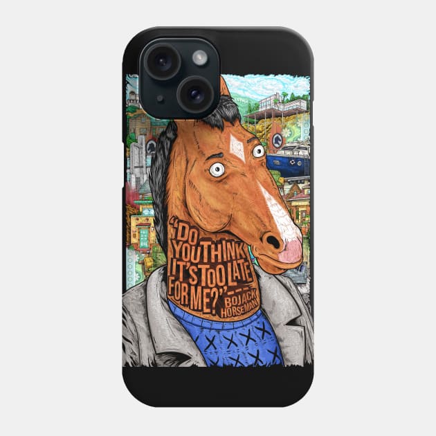 Bojack Horseman Phone Case by NateJonesDesign