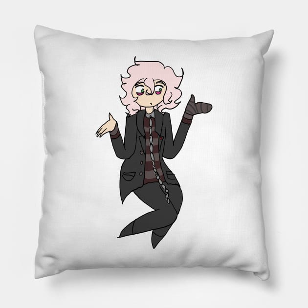 Komaeda Nagito Servant Danganronpa Chibi Sticker, Pin, + Others Pillow by nhitori