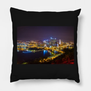 Pittsburgh CITYSCAPE view from Duquesne Incline After Dark 0998-A Pillow