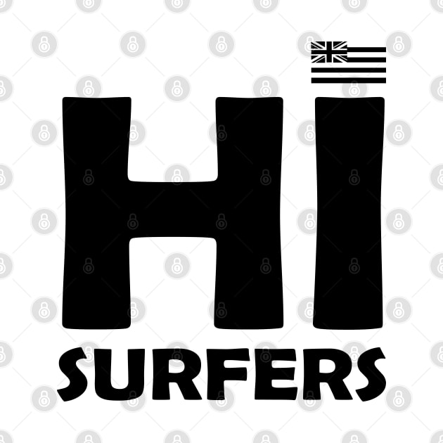 Hawaii Surfers (Black Print) by dblvnk