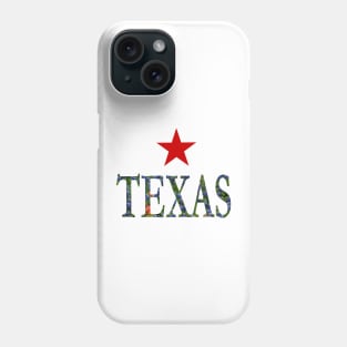 Texas Bluebonnets Word Art - LoneStar State Flowers Phone Case